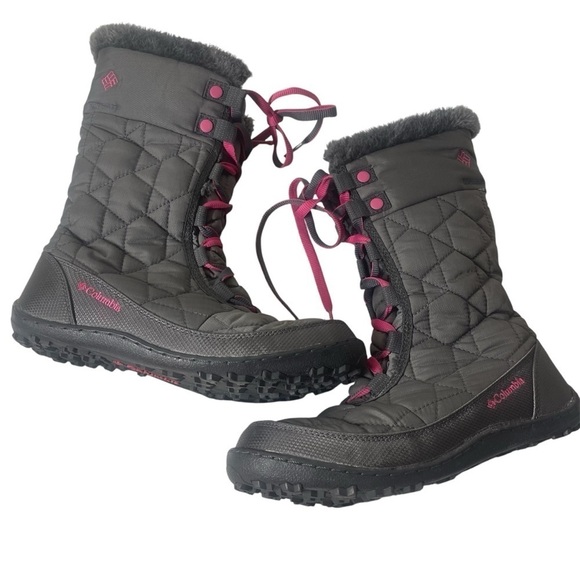 Columbia Minx Mid II Snow BootsGirls Gray Insulated Waterproof Size US 5 - Picture 4 of 12